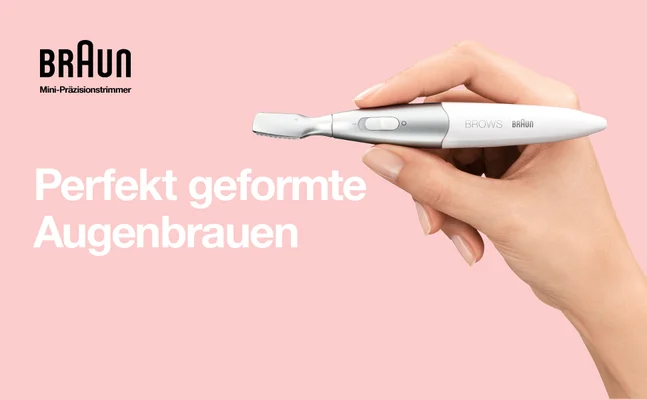 BRAUN Mini-Präzisionstrimmer. Perfekt geformte Augenbrauen.