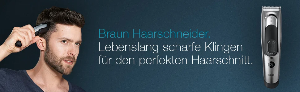 Braun Haarschneider. Lebenslang scharfe klingen fur den perfekten haarschnitt.