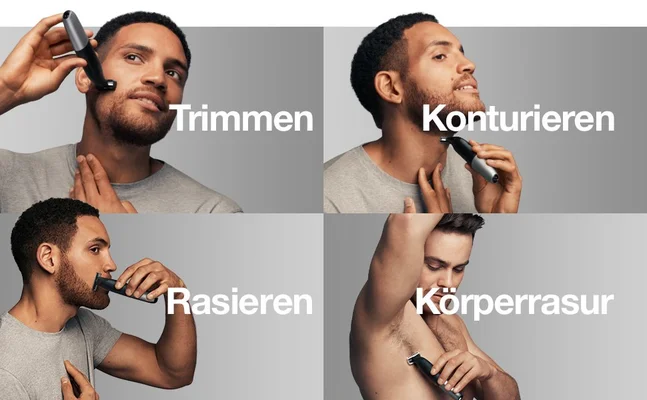 Trimmen. Konturieren. Raiseren. Korperrasur.
