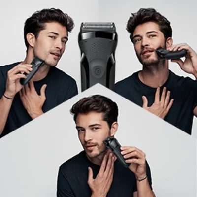 Clean shave with 3 Flexible blades