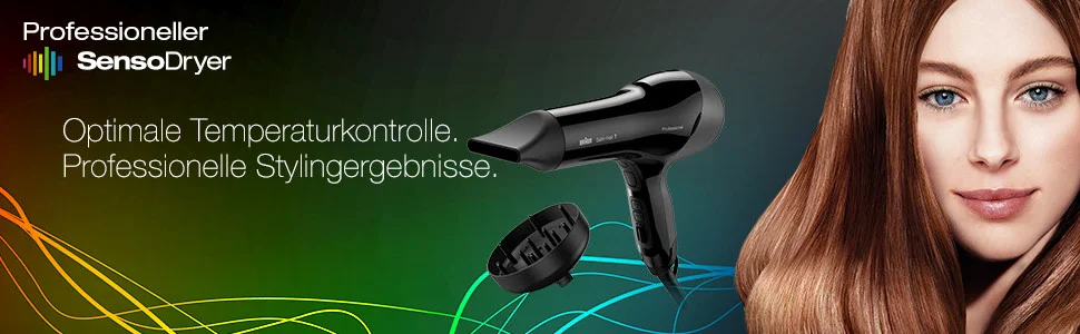 Professioneller SensoDryer. Optimale Temperataurkontrolle, professionelle stylingebnisse.