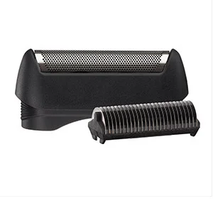 Braun Scherkopf und Klingenblock, bestehend aus Scherfolie und Mitteltrimmer.