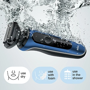 Use dry, Use with foam. Use in the shower.