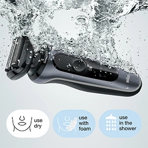 Use dry, Use with foam. Use in the shower.