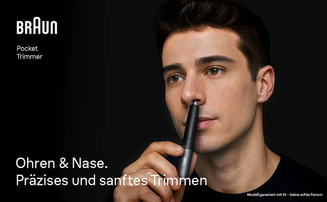 Braun Ohr- und Nasenhaartrimmer: Präzises und sanftes Trimmen