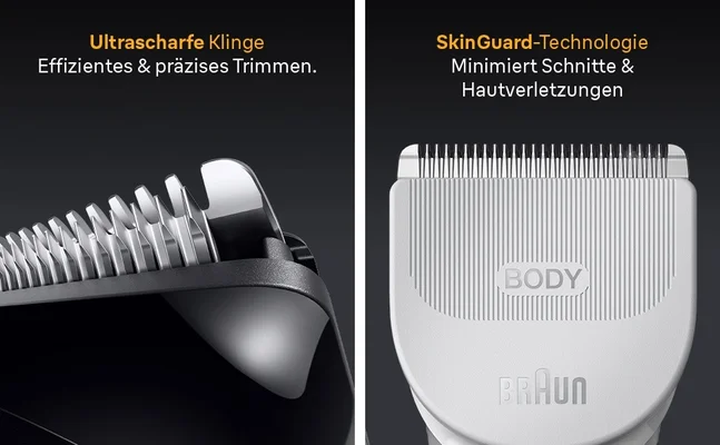 Braun Grooming-Set Series 5 mit ultrascharfer Klinge und SkinGuard für den Körper.