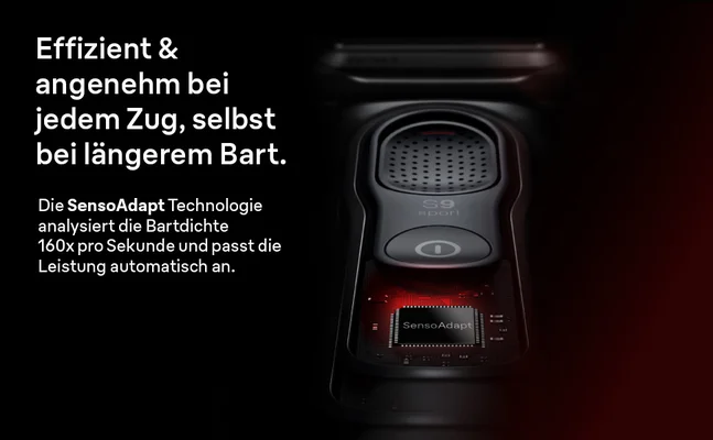 Effizient & angenehm bei jedem Zug, selbst bei längerem Bart.