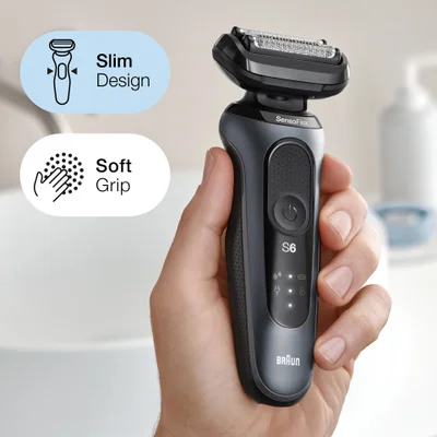 Slim design, soft grip