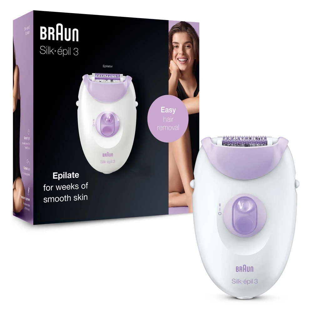 Braun Silk-épil 3-170 Epilierer, Weiß/Violett Bild 1