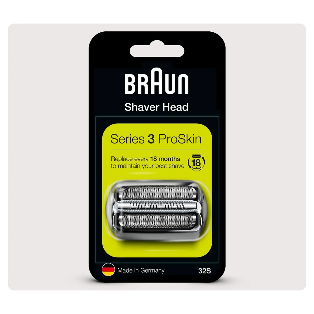 Braun Series 3 ProSkin Scherkopf, 18 Monate Austausch für beste Rasur.
