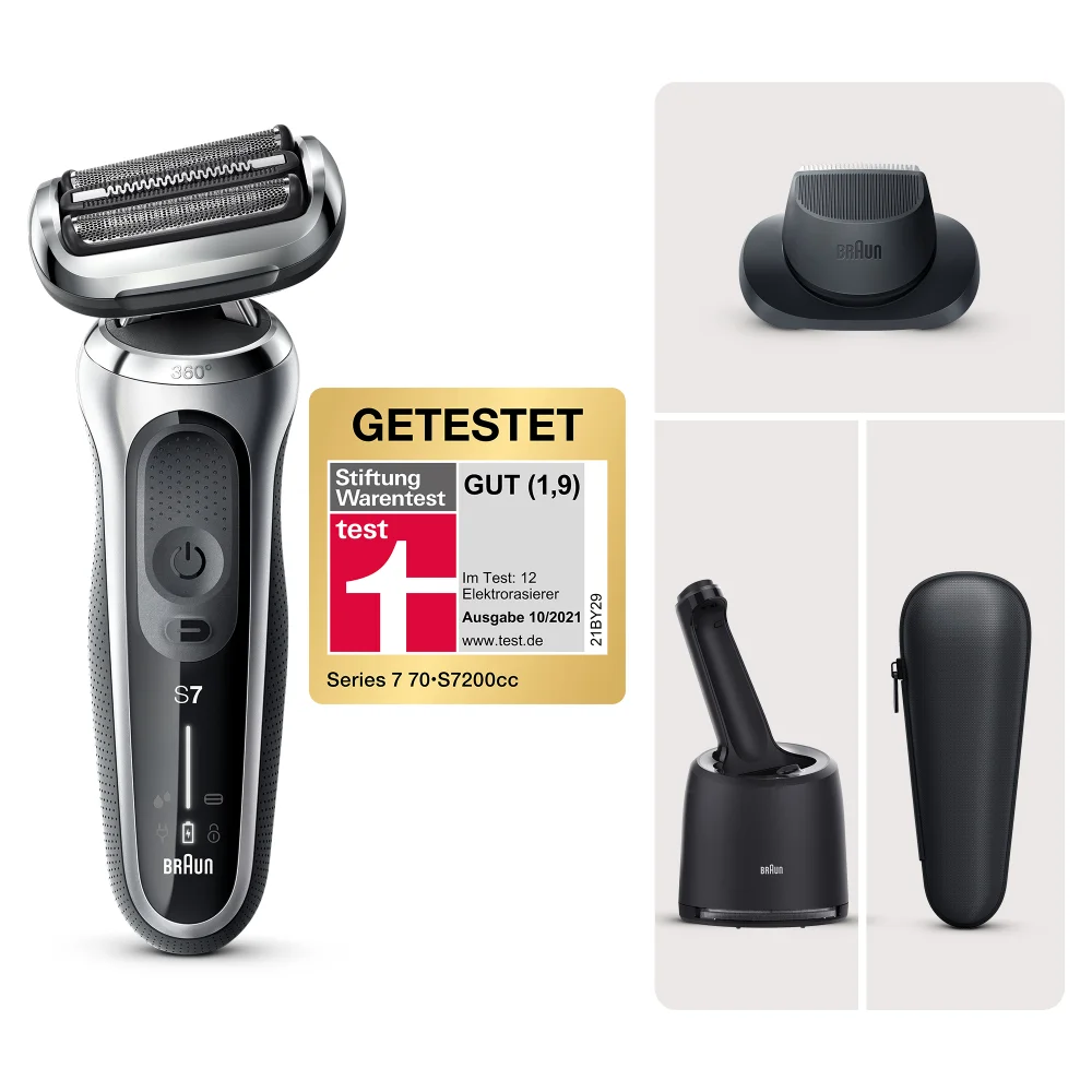Braun Series 7 70-S7200cc Elektrorasierer, Schwarz/silber Bild 1