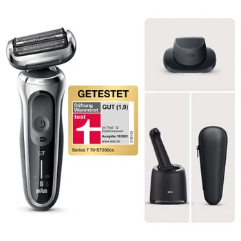 Braun Series 7 70-S7200cc Elektrorasierer, Schwarz/silber