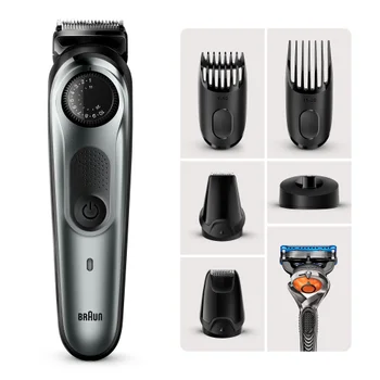 Braun Barttrimmer mit 4 Aufsätzen und Gillette Rasierer