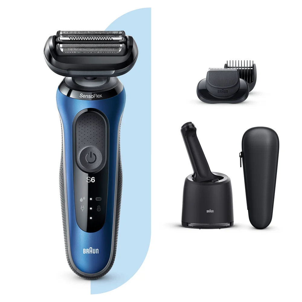 Braun Series 6 60-B7500cc Elektrorasierer, Blau Bild 1