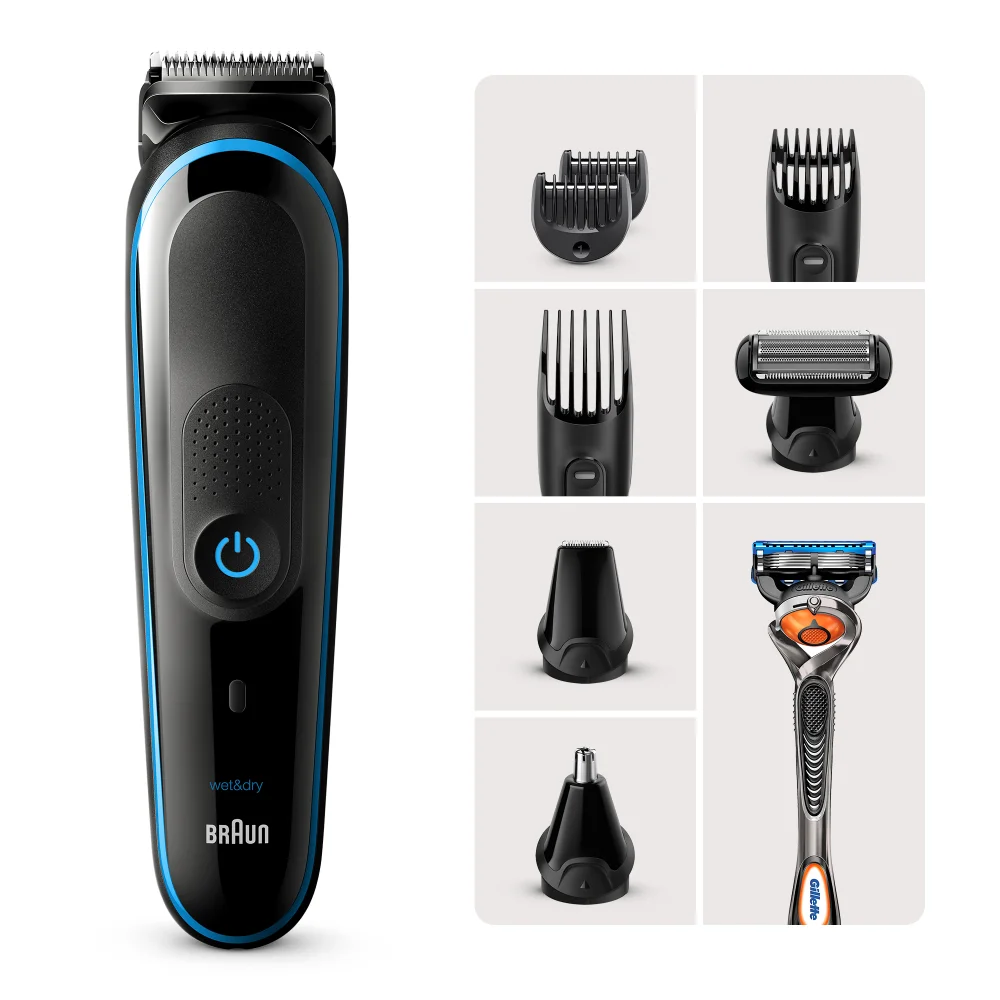 Braun MultiGroomingKit 9-in-1 Trimmer mit 7 Aufsätzen und Gillette Rasierer Bild 1
