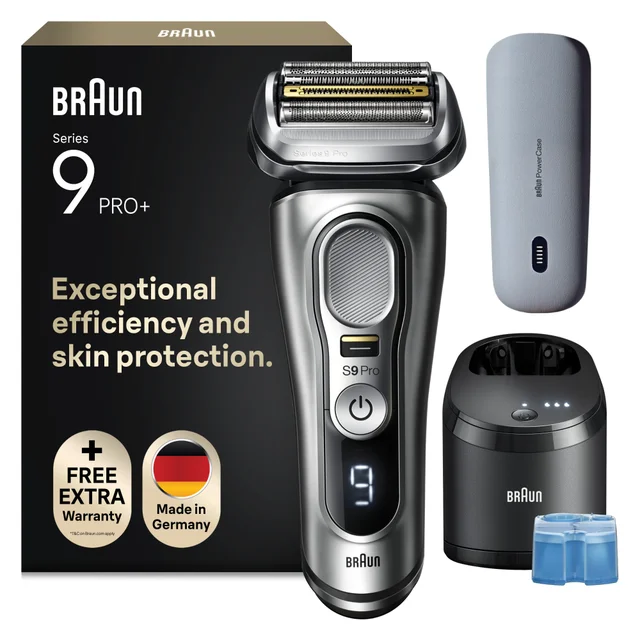 Braun Series 9 Pro 9477CC Men's Electric Shaver - with Prolift Trimmer, Powercase & 5-In-1 Cleaning Station