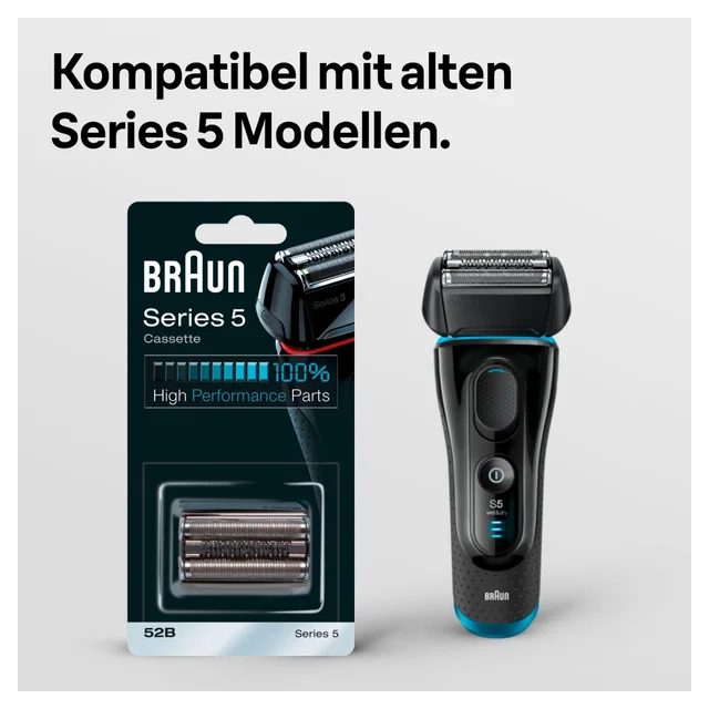 Braun Series 5 52B Elektrorasierer Scherkopf in schwarz