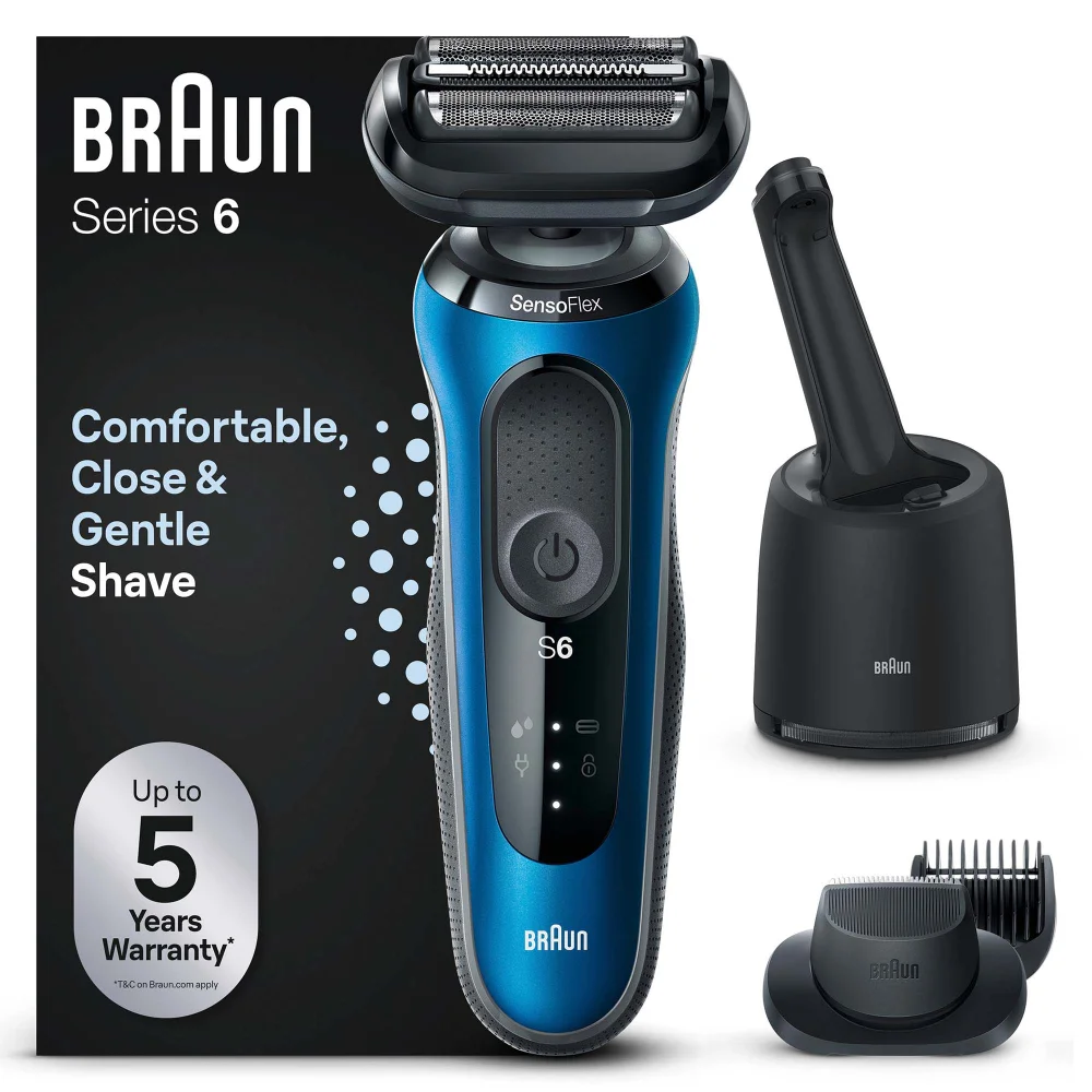 Braun Series 6 61-B7500cc Elektrorasierer, Blau Bild 1