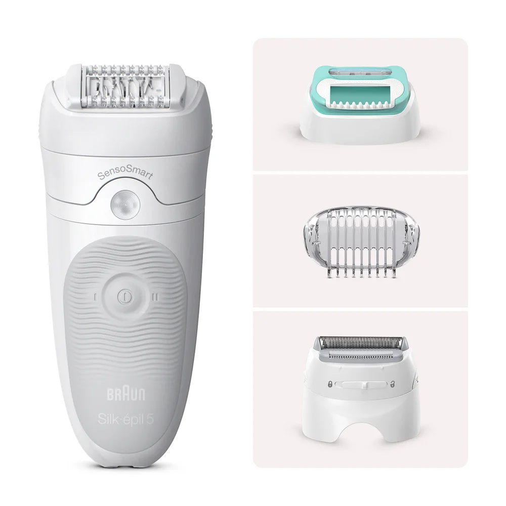 Braun Silk-épil 5 5-625 Epilierer für Einsteigerinnen, Weiß/Grau Bild 1