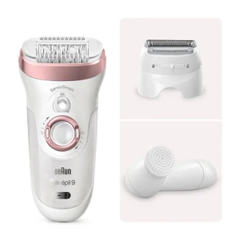 Braun Silk-épil 9 9-855, weiß/roségold