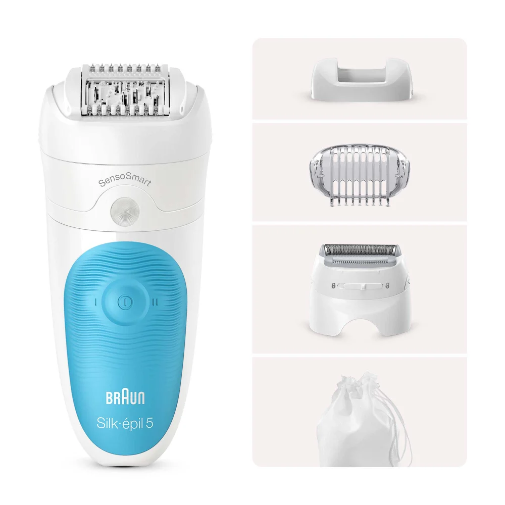 Braun Silk-épil 5 Epilierer mit SensoSmart und Zubehör.