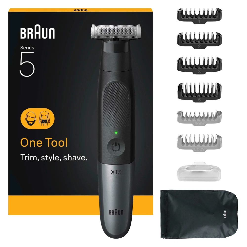 Braun Series 5 XT5 Trimmer/Rasierer mit Aufsätzen für Trimmen, Stylen, Rasieren. „One Tool“.