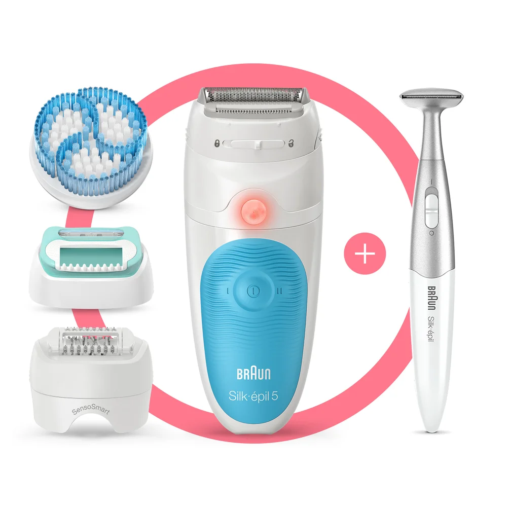 Braun Silk-épil 5 Epilator For Gentle Hair Removal, 5 Extras, Pouch, Bikini Styler, 5-815 Bild 1