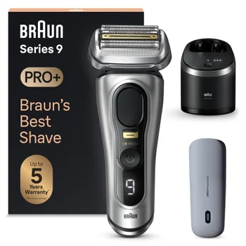 Braun Series 9 Pro+ 9577cc Elektrorasierer Reinigungsstation, Ladeetui