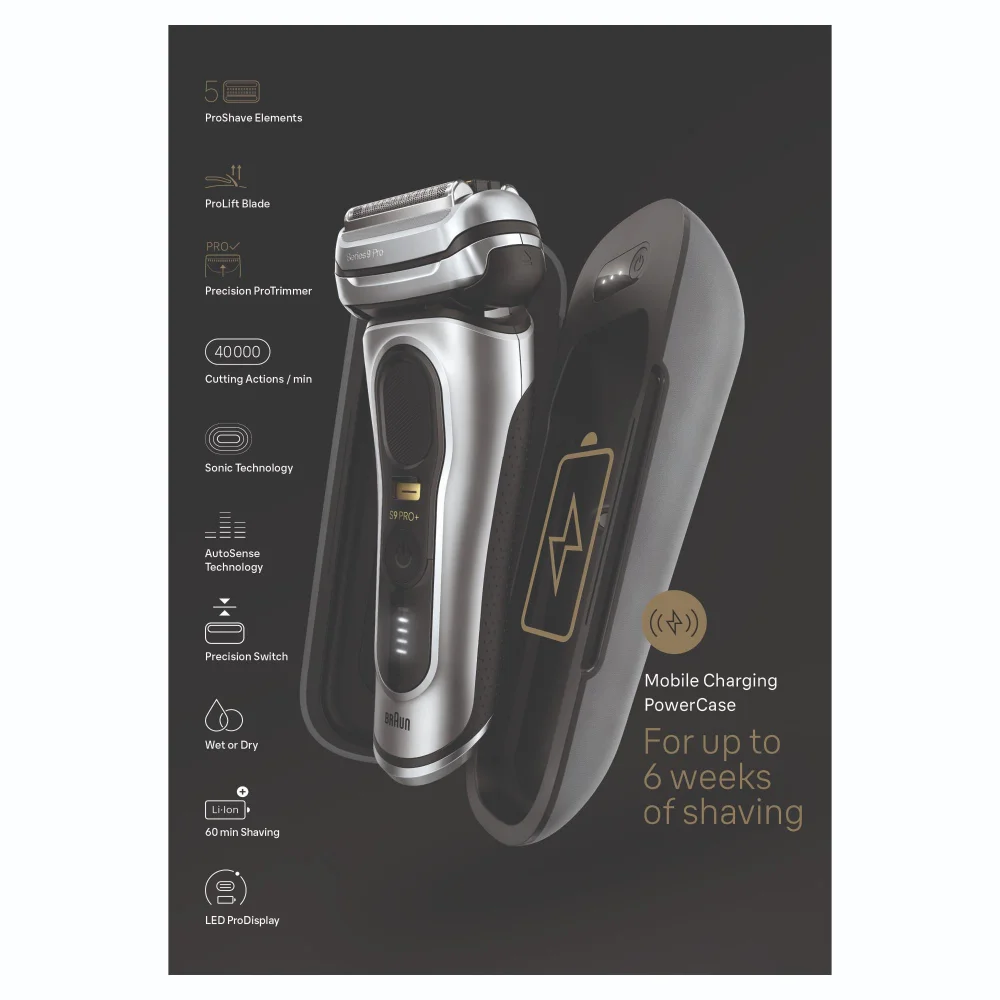 Braun Series 9 Pro+ 9577cc Elektrorasierer Reinigungsstation