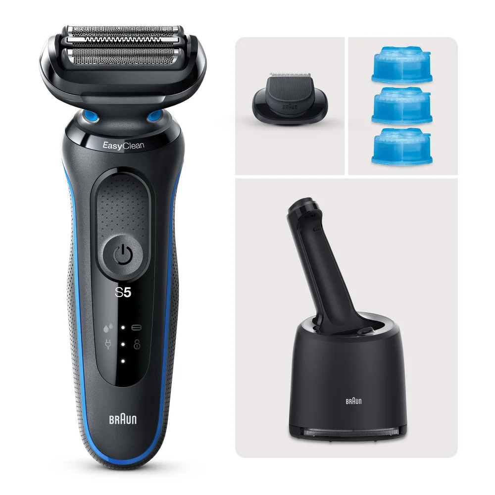 Braun Series 5 50-B7200cc Elektrorasierer für Herren mit Präzisionstrimmer, Blau Bild 1