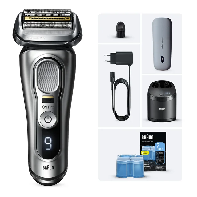 Braun Series 9 Pro 9477cc Elektrorasierer, 2 Reinigungskartuschen