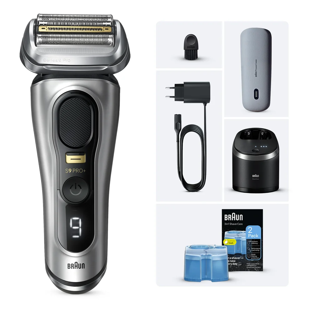 Braun Series 9 Pro+ 9577cc Elektrorasierer mit 2 Reinigungskartuschen Bild 1