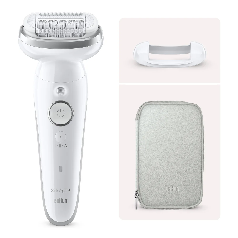 Braun Silk-épil 9 Epilierer mit Aufsatz und Reiseetui.
