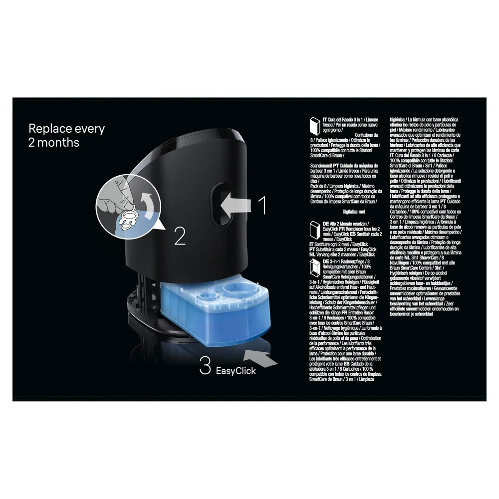 Braun 3 in 1 ShaverCare Kartuschen Elektrorasierer