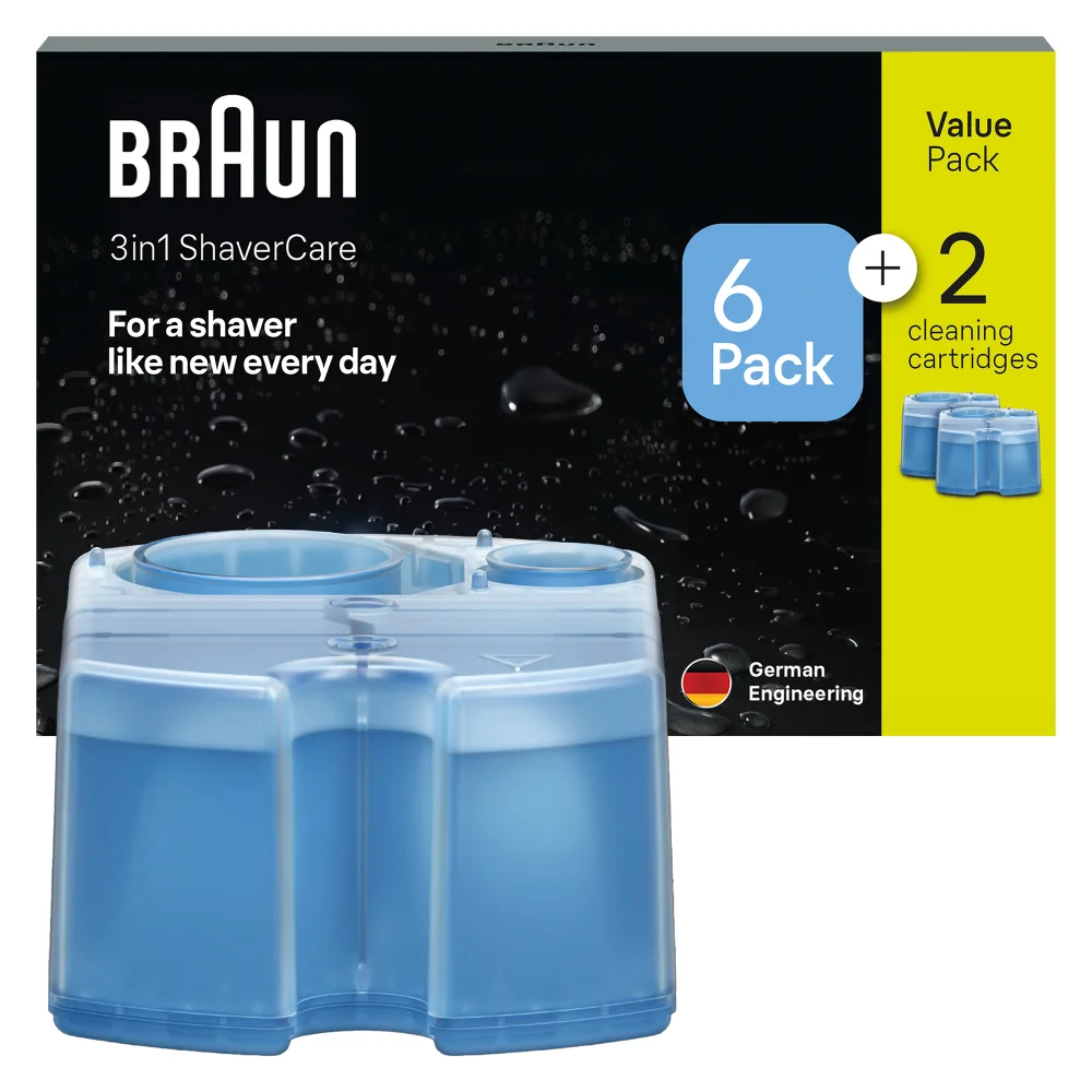 Braun Rasierer-Reinigungsstation Nachfüllkartuschen 6+2-Promopack Bild 1