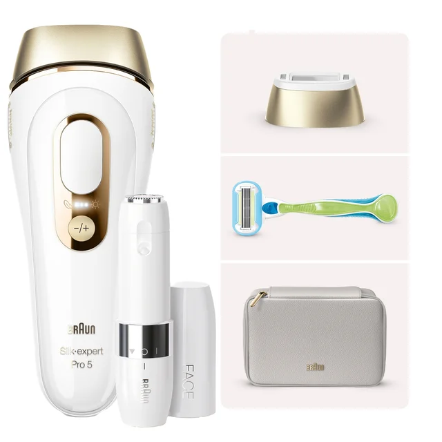 Braun Silk-Expert Pro 5 IPL PL5052 + Braun Face Mini-Haarentferner FS1000