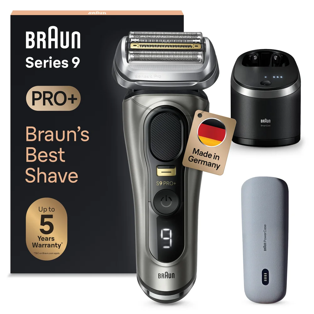 Braun Series 9 Pro+ 9575cc Elektrorasierer Wet & Dry mit Reinigungsstation und PowerCase Bild 1