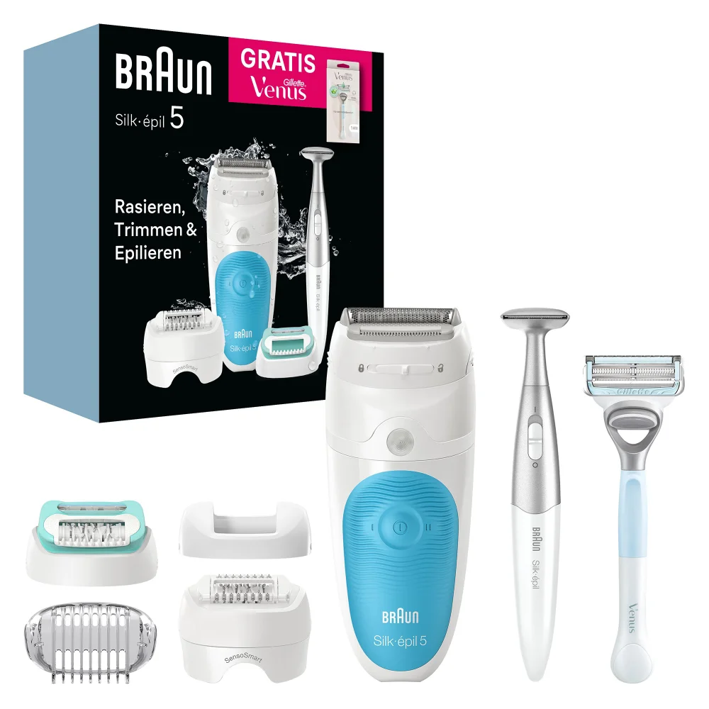 Braun Silk-épil 5 5-810 Epilierer und Gillette Venus Trimmer für den Intimbereich Bild 1