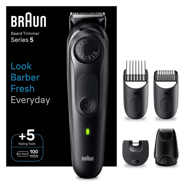 Braun Barttrimmer BT5421, Trimmer mit Styling-Tools
