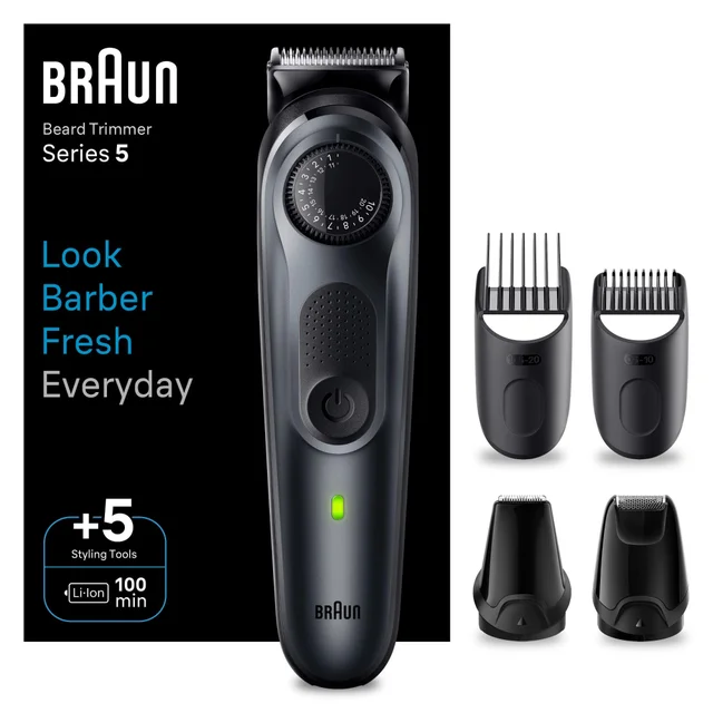 Braun Barttrimmer BT5441, Trimmer mit Styling-Tools