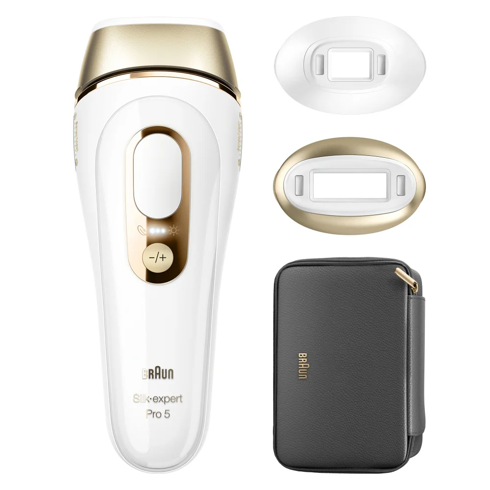 Braun Silk-expert Pro 5 IPL Haarentfernungsgerät mit 2 Aufsätzen und Reiseetui.