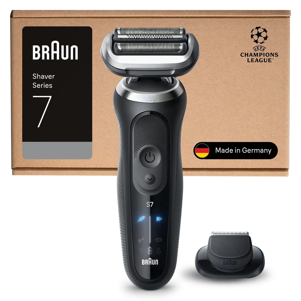 Braun Series 7 Elektrorasierer, +1 Aufsatz, 72-N1200si, Schwarz Bild 1