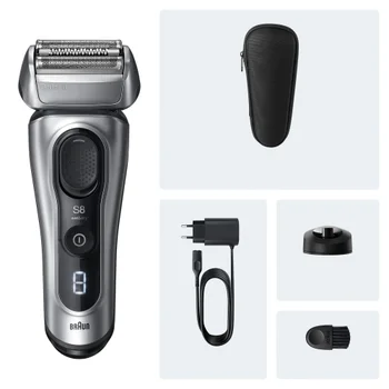 Braun Series 8 Elektrorasierer, SensoAdapt, Ladeständer, 8617s, Silber