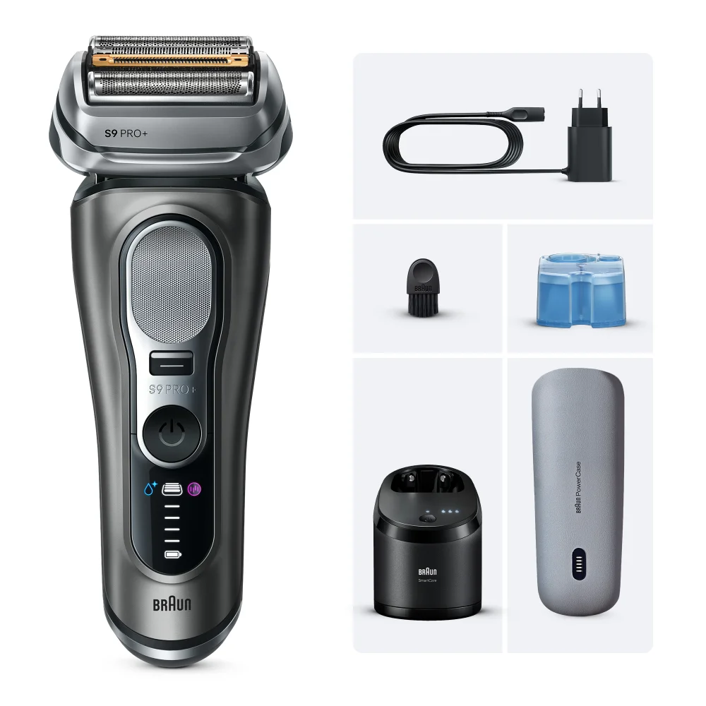 Braun Series 9 Pro+ Rasierer mit SmartCare Reinigungsstation und PowerCase.
