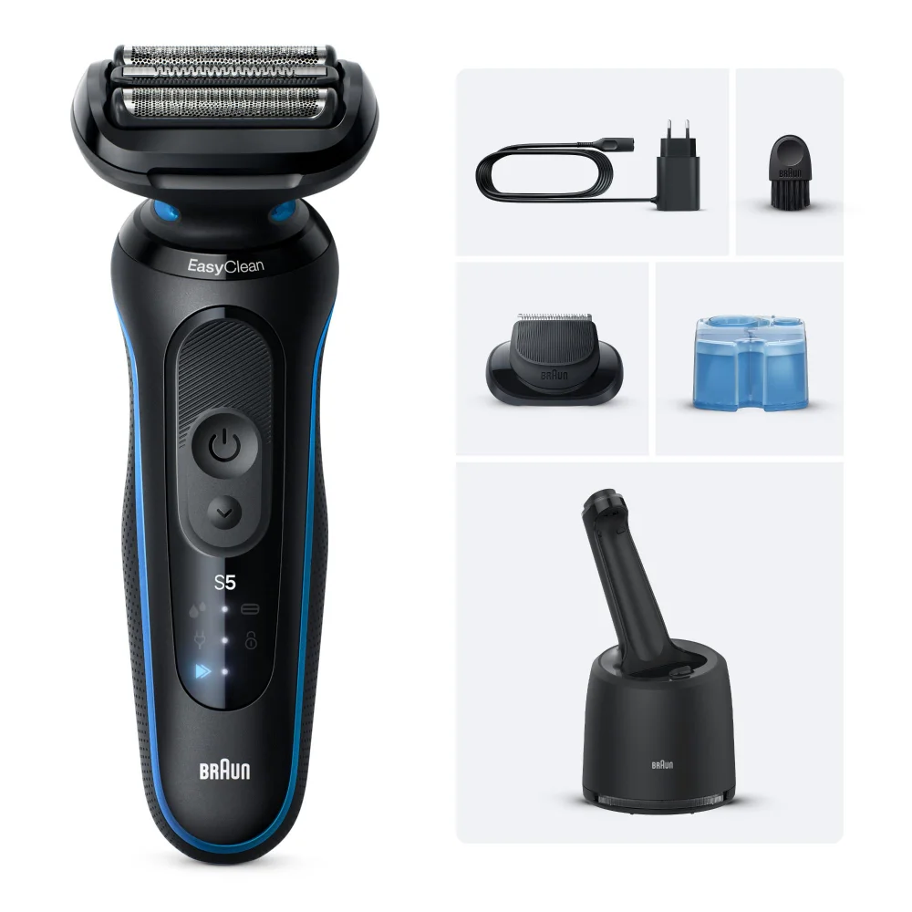 Braun Series 5 Elektrorasierer, Bis zu 50 min, SmartCare Center, 52-B7200cc, Blau Bild 1