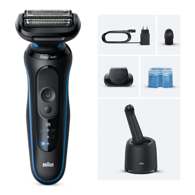 Braun Series 5 Elektrorasierer, Bis zu 50 min, SmartCare Center, 52-B7200cc, Blau