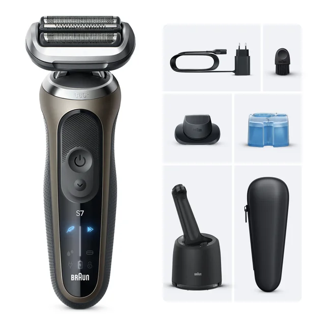 Braun Series 7 Rasierer und komplettes Zubehörset.