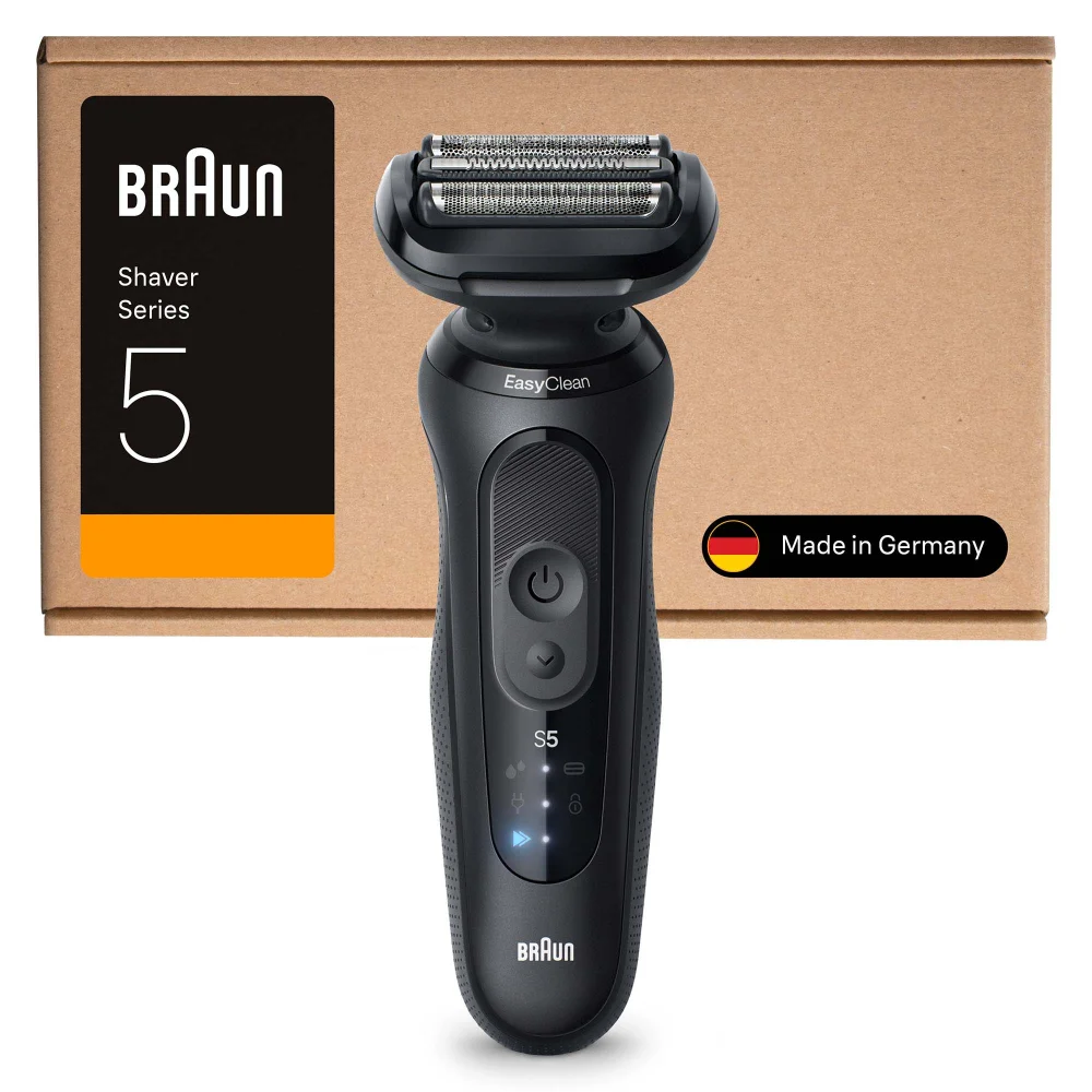 Braun Serie 5 Elektrorasierer, Bis zu 50 min, 52-N1000si, Schwarz Bild 1