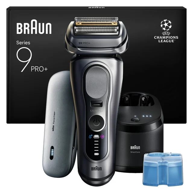 Braun Series 9 PRO+ Elektrorasierer, Pro-SensoAdapt, SmartCare Center, 9677cce, Silber