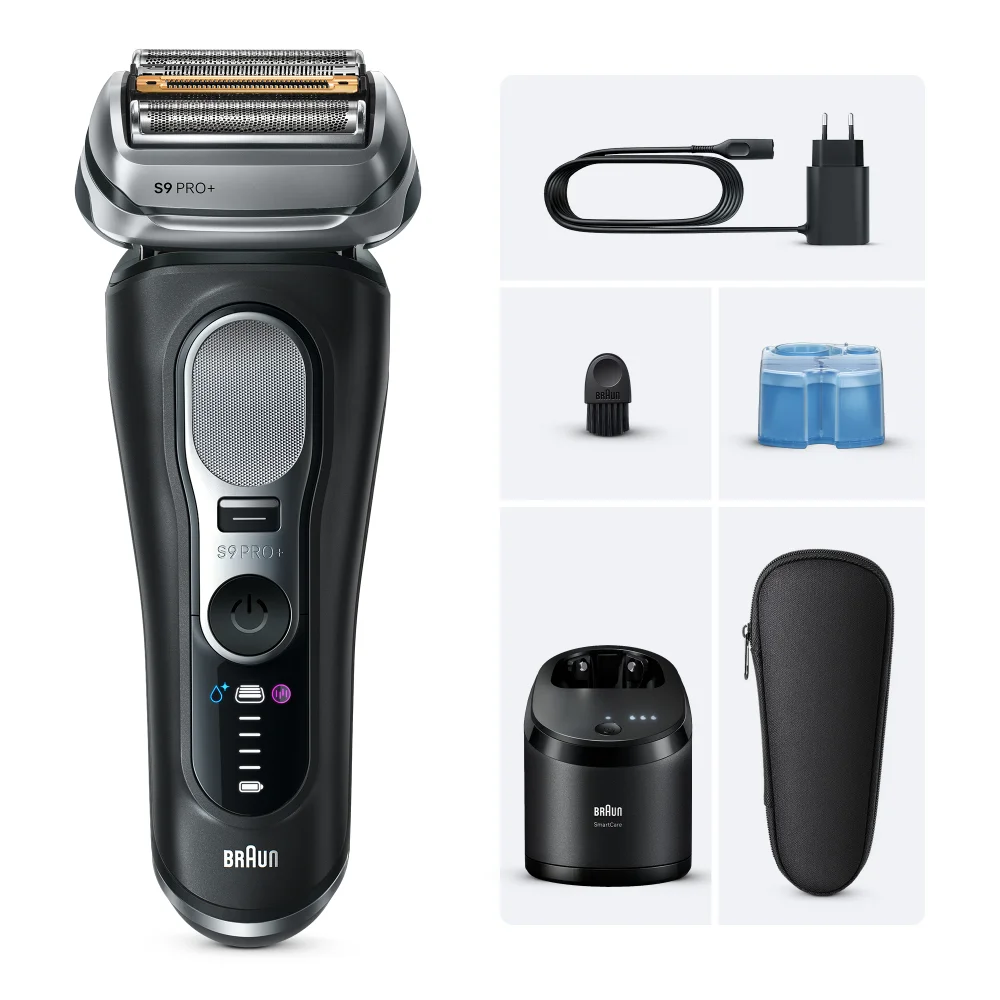 Braun Series 9 PRO+ Elektrorasierer, Pro-SensoAdapt, SmartCare Center, 9660cc, Schwarz Bild 1